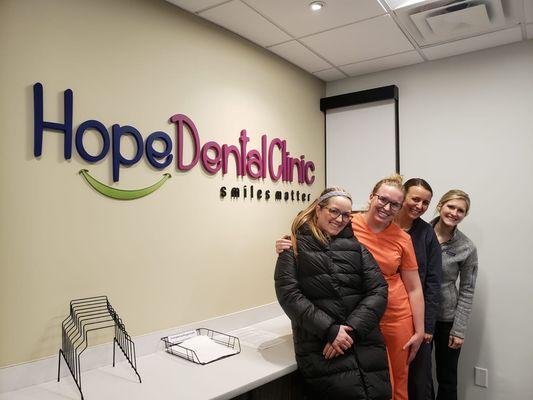 Removing teeth pro bono with great friends at Hope Dental Clinic