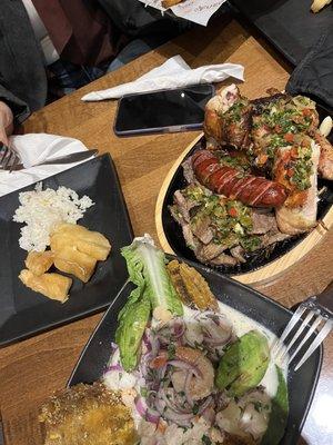 Ceviche mixed con parrillada . This food was legit in typical Venezuela style. Check them out !!