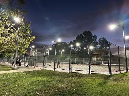 Tennis courts with lights (3 courts total)