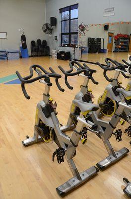 Spin bikes for classes like pedaling for parkinsons, or Les Mills Sprint