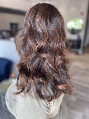 From dark brunette to bright and rich...balayage.