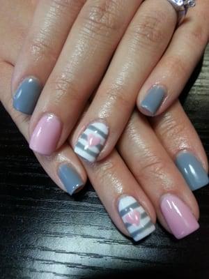 Orly Gel FX manicure, this is a gel polish that provides vitamins A, B5, and E to the natural nail while it's on.