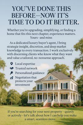 I specialize in working with luxury home buyers, providing a high-touch, discreet, and strategic approach tailored to your unique needs