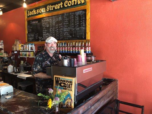 John the co-owner makes a great coffee