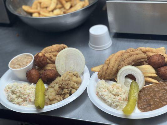 2 three piece fish plates