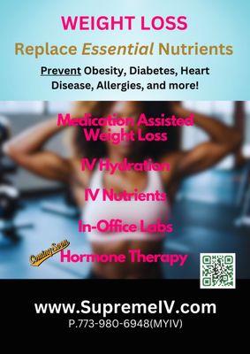 Medication Assisted Weight Loss, IV Nutrient Therapy, In-Office Labs!