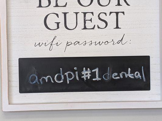 Wifi password Nov 2025