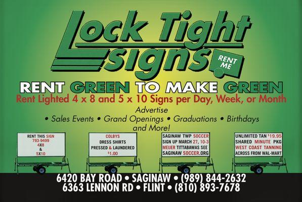 Two locations, Saginaw and Flint