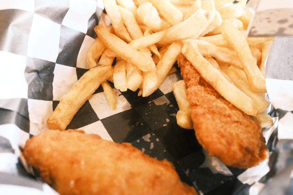 kids chicken tenders (comes with 3, but kids already ate 1)