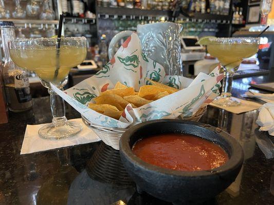 Salsa and margaritas