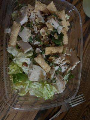 Chinese chicken salad pathetic portion expensive-I don't think they will last long in business.