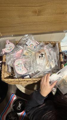 basket where we able to choose a free gift with our purchase!