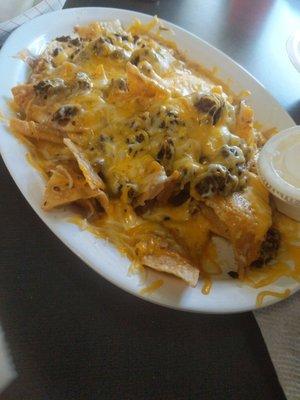 Nachos with steak