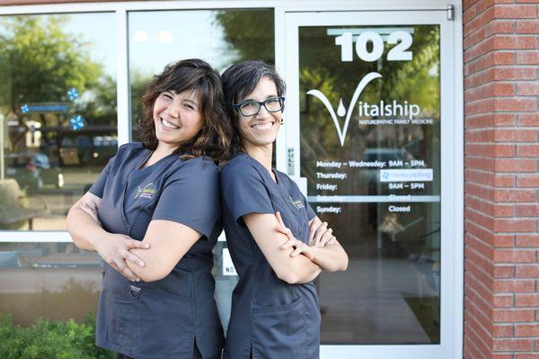 VitalShip is owned by Dr. Ashley Chung (left) and Dr. Leticia Qamar-Busler (right)