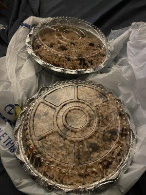 The rice I received instead of jerk wings, pasta, 2 ting beverages , and 1 side order of rice