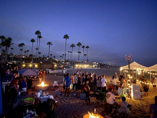 Beach worship night in Corona Del Mar