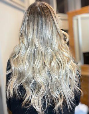 Balayage with babylights in top