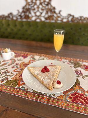 Raspberry Lemon Delight Crepe