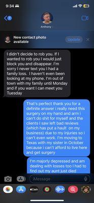 Also proof of Anthony marchese owing me money that he stole