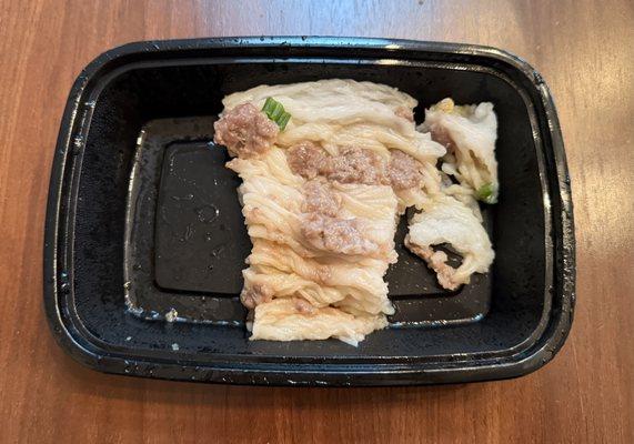 1/2 of a carryout beef crepe order.