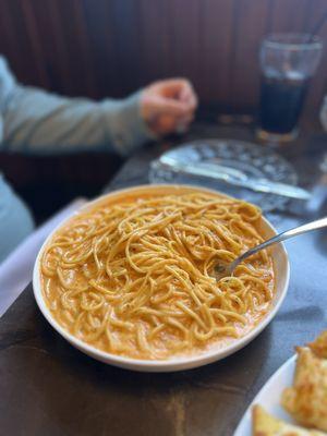 Powers pasta. Spicy and delicious.