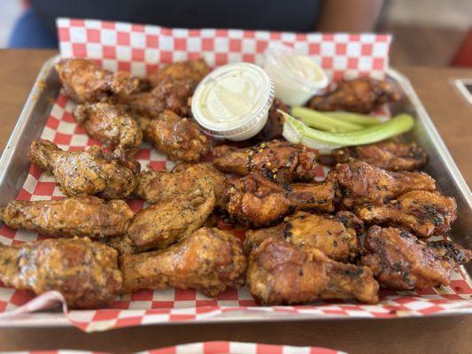 Garlic Parm and Love Juice Wings