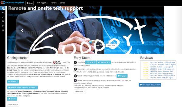 ComputerHelpSOS main page