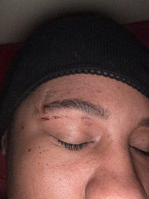 Cut my whole eye up I just wanted eyebrows tint that was $45