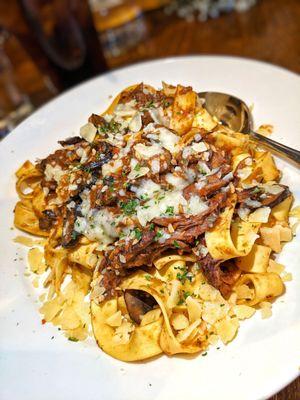 Braised Short Rib with Mushroom Sauce and Pappardelle