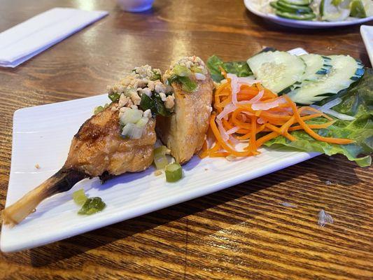 Shrimp on a sugarcane