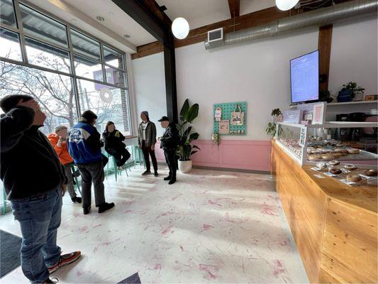 The available seating is at a counter.