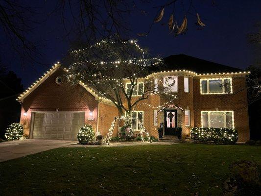 Professional holiday lighting installation. We handle everything from design to takedown.