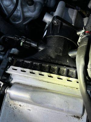 Oil in engine bay that happened after repairs