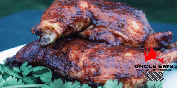 Uncle Em's BBQ Chicken...It's finger smoking' good! #comingsoon #morenovalley #bbqrestaurant #getlostinthesauce