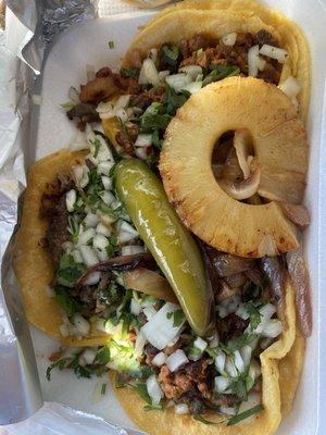 10/10 would recommend. This is a hidden gem and everything you want from a Mexican taco truck!