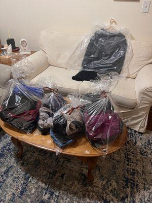 My laundry wrapped like little gift packages