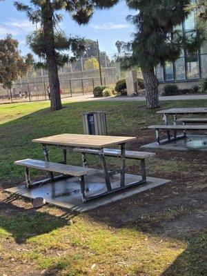 Picnic tables