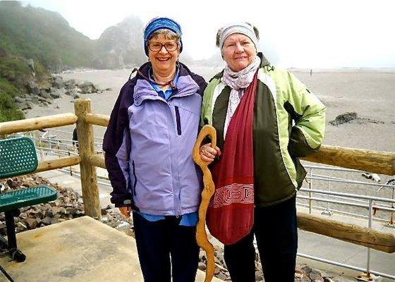 This is a photo from about  4 years ago;I am on the left, with my friend Dorothy.