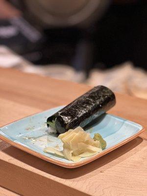 Lobster, shiso leaf, and yuzu Handroll  (NYE Prix Fixe Menu)