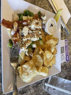 Unwrapped chicken bacon wrap