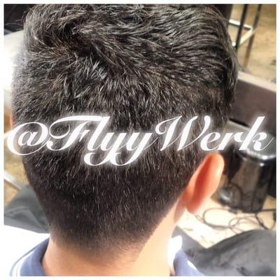 Shear Cut Tapered with a clean lineup.