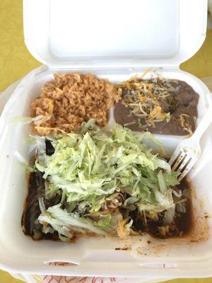 Two enchiladas plate