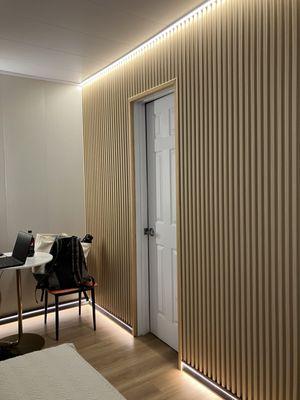 Modern lights and decor.