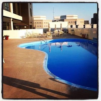 This is the patio pool at First Place Condos.