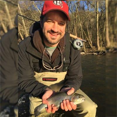 First fish caught on a fly!