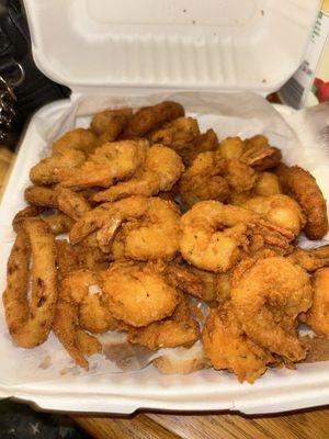 Large Medium Shrimp dinner