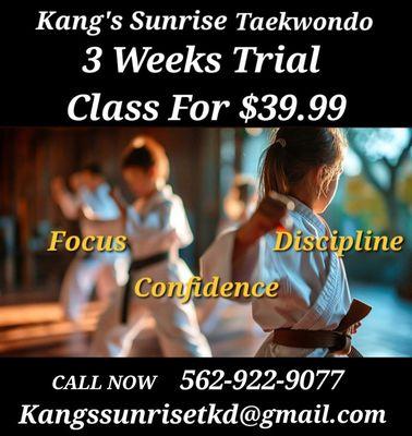 2024 May Special 3 Weeks Trial Class For $39.99