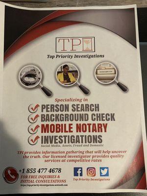 Top Priority Investigations