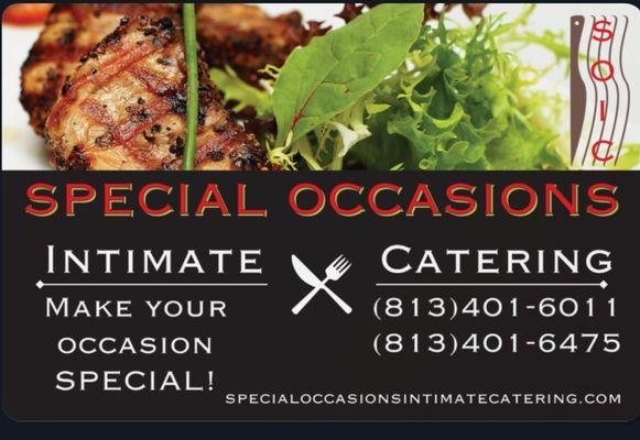 Special Occasions Intimate Catering