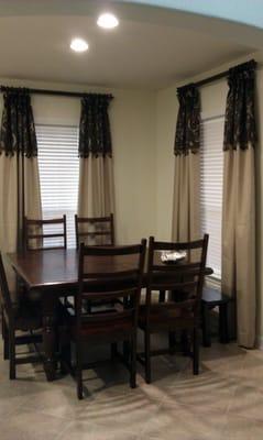 I specialize in drapery, pillows, bedding, cushions, etc., and alterations